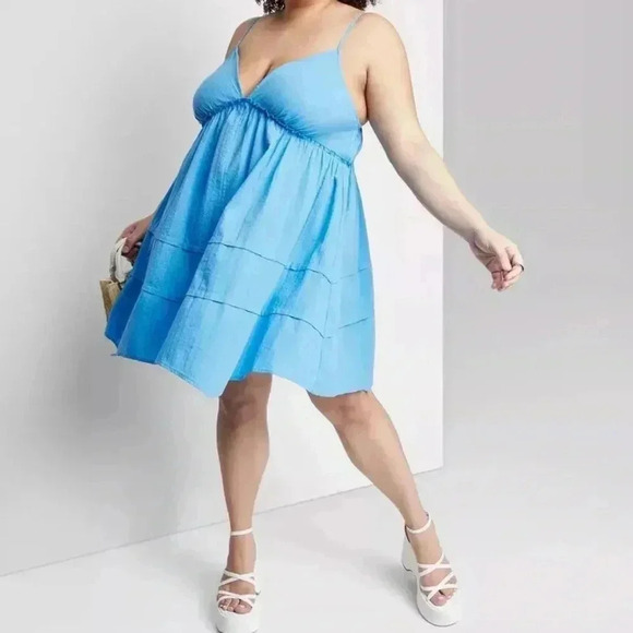 Wild Fable Women's Flip Flop Mini Dress Blue Size XL - Picture 1 of 12